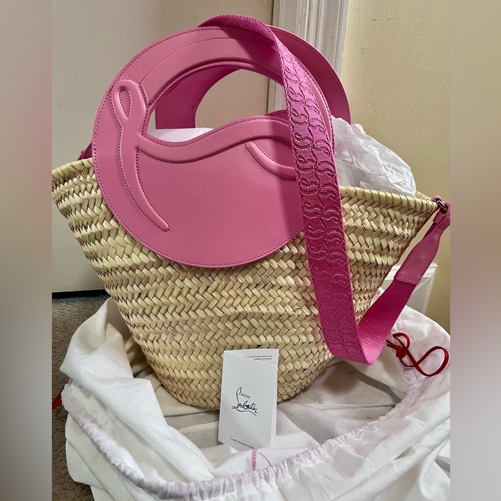 New, authentic Louboutin Biloumoon Basket Tote